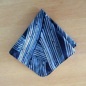 Navy, blue & gray silky pocket square or scarf
